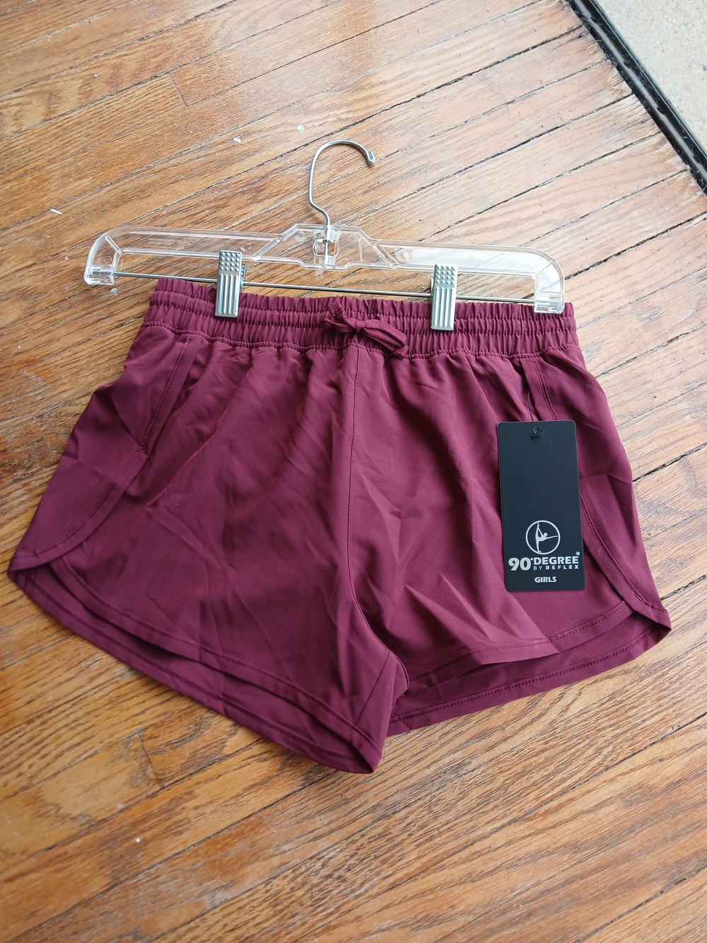90 Degree By Reflex Burgundy Athletic Shorts for Girls
